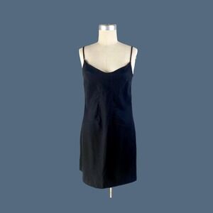 Vintage 90s Rampage Black Mini Dress, Spaghetti Strap Y2K, Size‎ 11